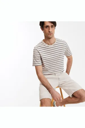 La Redoute T-shirt Girocollo Maniche Corte Rigata In Cotone Bio Uomo Taglie S