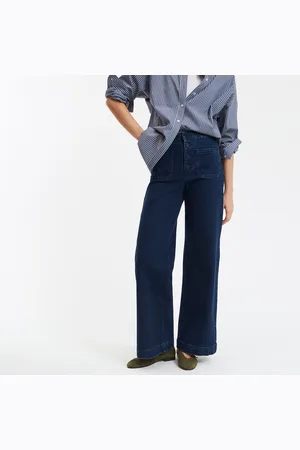 La Redoute Jeans Larghi Con Tasche Anteriori Applicate, Vita Alta Donna Taglie 42 (IT) - 38 (FR)