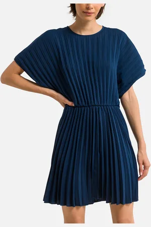 Samsøe Samsøe Abito Corto Plissettato Maniche Corte Annica Donna Taglie XS