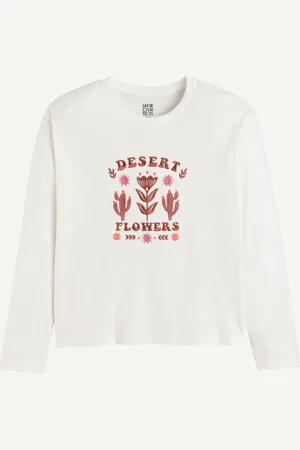 La Redoute T-shirt A Maniche Lunghe Con Ricamo Bambina Taglie 3 anni - 94 cm