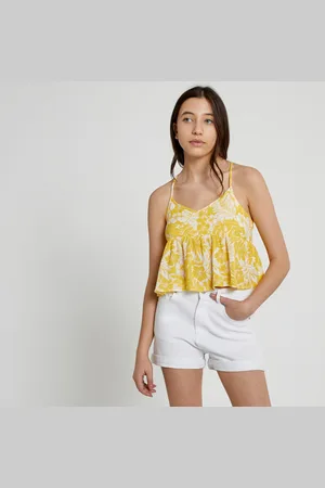 La Redoute Blousa Stampa Floreale Sottili Spalline Taglie XXXS