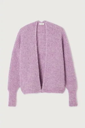American Vintage Cardigan Ampio, Maniche Lunghe, East Donna Taglie XS/S
