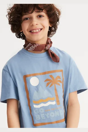 La Redoute T-shirt Maniche Corte Stampa Palme Bambino Taglie 4 anni - 102 cm