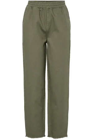 Pieces® Pantaloni A Gamba Dritta Con Frange, Vita Alta Donna Taglie XS