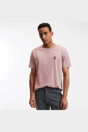 La Redoute T-shirt Girocollo Con Ricamo Di Pigna Uomo Taglie S