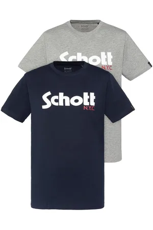 Schott NYC Confezione Da 2 T-shirt Con Logo Uomo Taglie M