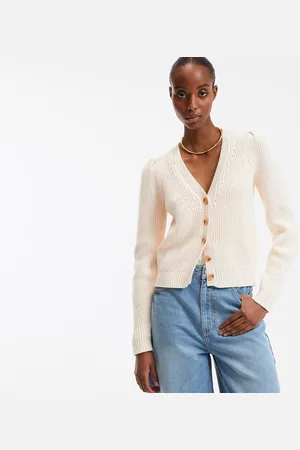 La Redoute Cardigan Corto Con Scollo A V In Maglia Larga E Chiusura Con Bottoni Donna Taglie S