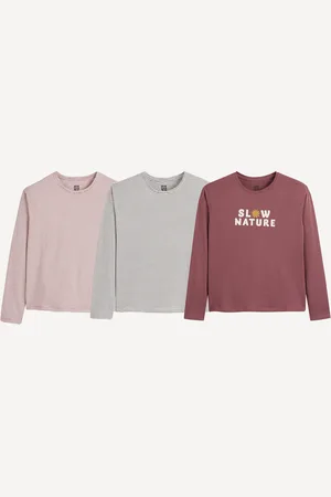 La Redoute Confezione Da 3 T-shirt Maniche Lunghe Bambina Taglie 3 anni - 94 cm