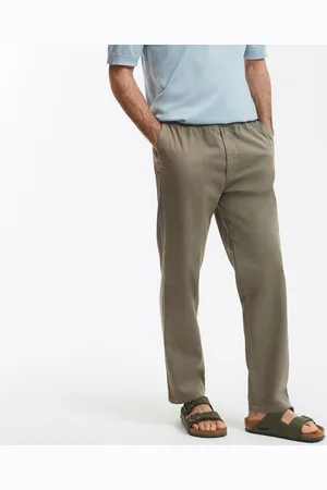 La Redoute Pantaloni Dritti In Tela Con Elastico In Vita Uomo Taglie S