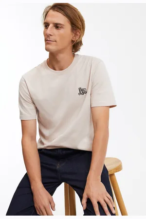 La Redoute T-shirt Ricamata Girocollo Maniche Corte Uomo Taglie S