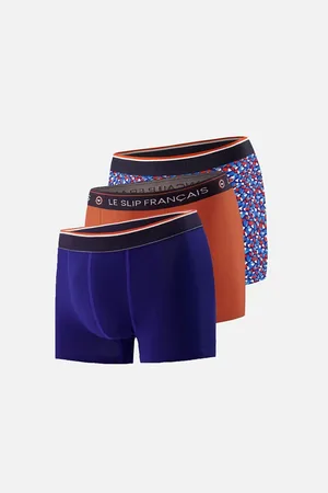 LE SLIP FRANCAIS Confezione Da 3 Boxer, 1 Stampato E 2 Tinta Unita Uomo Taglie M