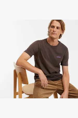 La Redoute T-shirt Ricamata Girocollo Maniche Corte Uomo Taglie S