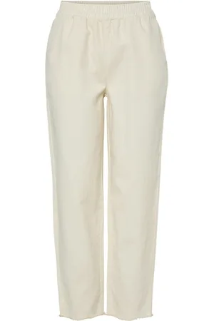 Pieces® Pantaloni A Gamba Dritta Con Frange, Vita Alta Donna Taglie XS