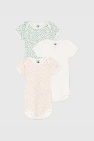 Petit Bateau Confezione Da 3 Body Maniche Corte Taglie 3 mesi - 60 cm