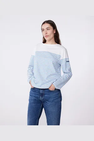 Petit Bateau T-shirt Stile Marinaro A Maniche Lunghe In Cotone Donna Taglie XS