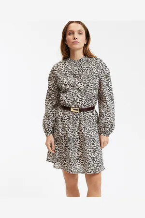 La Redoute Abito Svasato Con Stampa Animalier, Corto Donna Taglie XS
