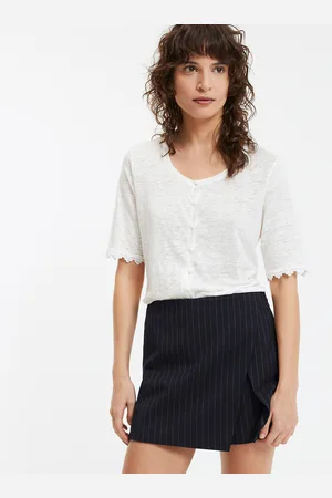 La Redoute T-shirt In Lino Maniche Corte Donna Taglie XS
