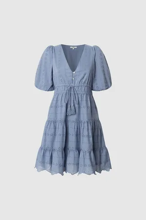 Pepe Jeans Abito Corto Con Maniche A Palloncino Donna Taglie XS