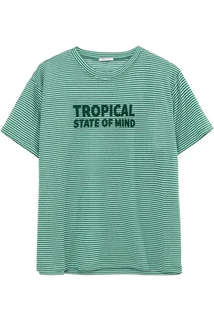IKKS T-shirt Girocollo Ampia A Righe, Maniche Corte Donna Taglie S