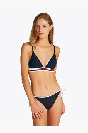 Tommy Hilfiger Top Per Bikini A Triangolo Th Global Stripes Donna Taglie XS