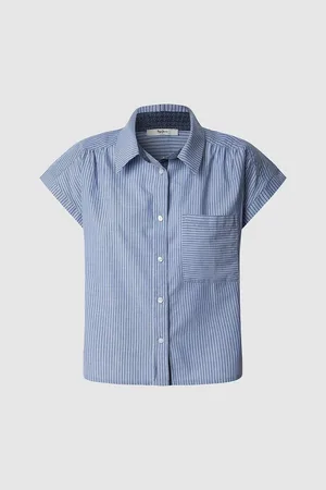 Pepe Jeans Camicetta Corta A Righe Sottili Donna Taglie XS
