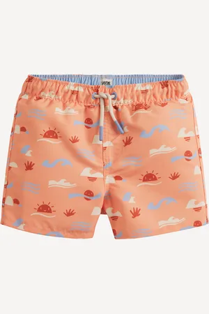 La Redoute Pantaloncini Da Bagno In Tessuto Stampato Con Onde E Soli Taglie 18 mesi - 81 cm