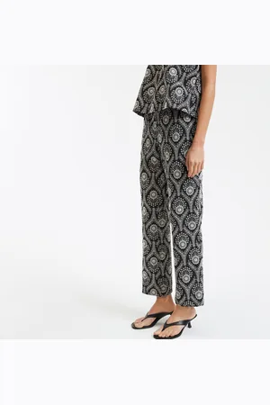 La Redoute Pantalone Dritto Ricamato, 7/8 Donna Taglie 38 (IT) - 34 (FR)