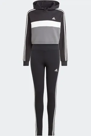 adidas Completo 2 Pezzi Felpa + Leggings In Felpa Bambina Taglie 7/8 anni - 120/126 cm