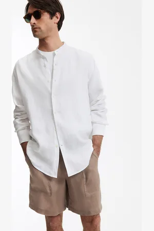 La Redoute Camicia Dritta Con Colletto Mao In Lino, Signature Aurele