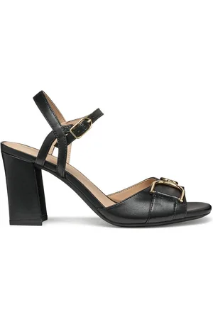 Geox Sandali Con Tacco In Pelle New Eraklia 80 Donna Taglie 37