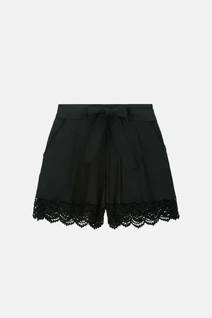Louise Misha Pantaloncini Larghi E Ricamati Con Cintura, Maelys Donna Taglie 42 (IT) - 38 (FR)