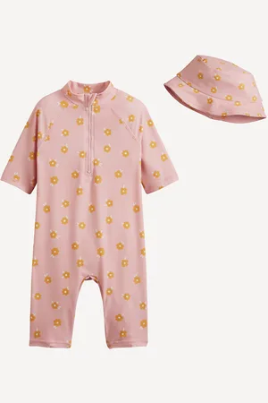 La Redoute Costume Da Bagno Intero Con Stampa Floreale E Cappellino Bob Taglie 12 mesi - 74 cm