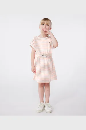 Petit Bateau Abito A Maniche Corte A Righe In Spugna Di Cotone Bambina Taglie 3 anni - 94 cm