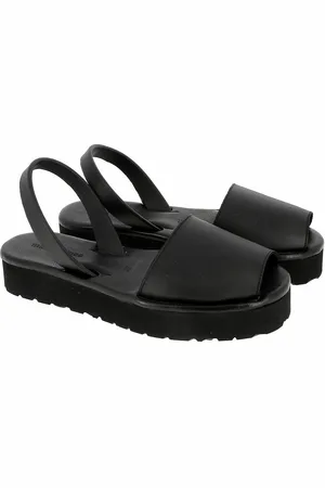 MINORQUINES Sandali In Pelle Con Suola Avarca Platja Platform Donna Taglie 39