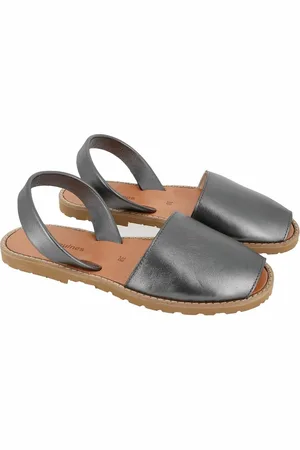 MINORQUINES Sandali Piatti In Pelle Avarca Metal Donna Taglie 41