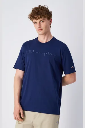 Champion T-shirt Maniche Corte Girocollo, Logo Ricamato Uomo Taglie S