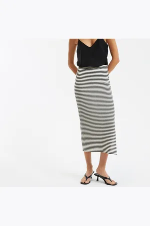 La Redoute Gonna Dritta Lunga A Righe Donna Taglie XS