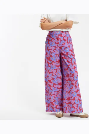 La Redoute Pantaloni Larghi Vita Alta Fantasia Floreale Donna Taglie 42 (IT) - 38 (FR)