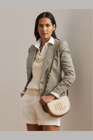 Ralph Lauren Borsa A Tracolla In Tela E Pelle, Witley