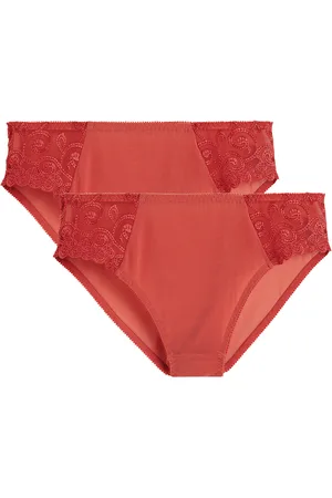 ANNE WEYBURN Confezione Da 2 Slip In Tulle Tinta Unita E Tulle Ricamato Lyssa Donna Taglie 38/40 (IT) - 34/36 (FR)