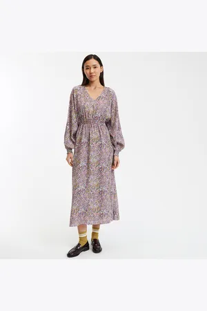 La Redoute Abito Lungo Stampato Con Scollo A V Donna Taglie XS