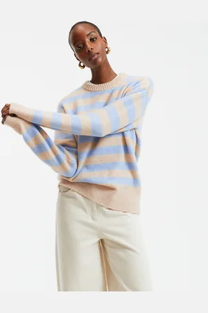 La Redoute Pull Girocollo In Maglia A Righe Punto Legaccio Donna Taglie XS