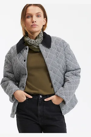 La Redoute Giacca Trapuntata In Cotone Stampato A Quadri Donna Taglie XS