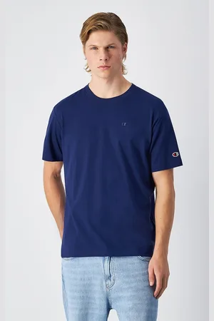 Champion T-shirt Maniche Corte Girocollo, Logo Ricamato Uomo Taglie S