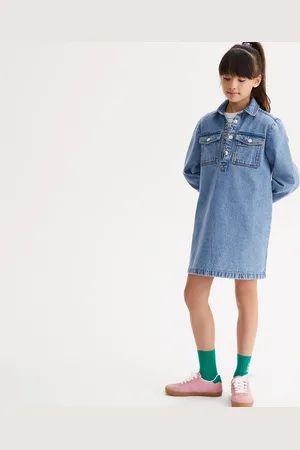 La Redoute Abito In Denim A Maniche Lunghe Bambina Taglie 4 anni - 102 cm