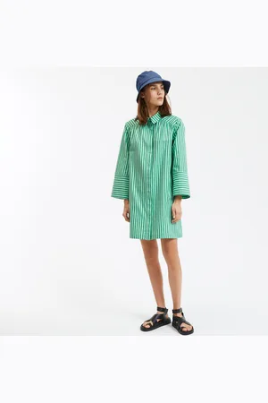 La Redoute Camicione Corto A Righe, Maniche Lunghe Donna Taglie M