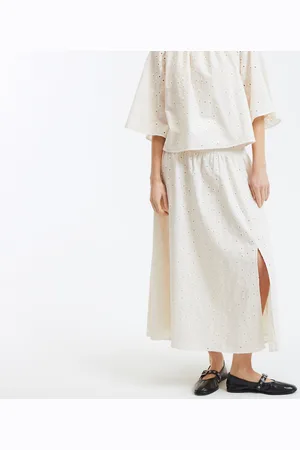 La Redoute Gonna Lunga In Ricamo Inglese Donna Taglie 38 (IT) - 34 (FR)
