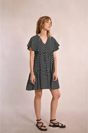 Molly Bracken Abito Svasato Stampato A Maniche Corte Donna Taglie XS