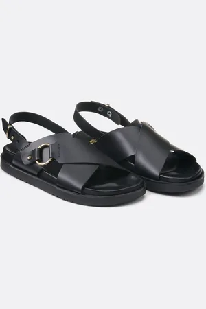 La Redoute Sandali Con Incrocio In Pelle Liscia Donna Taglie 36
