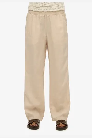 Superdry Pantaloni In Lino Con Coulisse Donna Taglie 38 (IT) - 34 (FR)